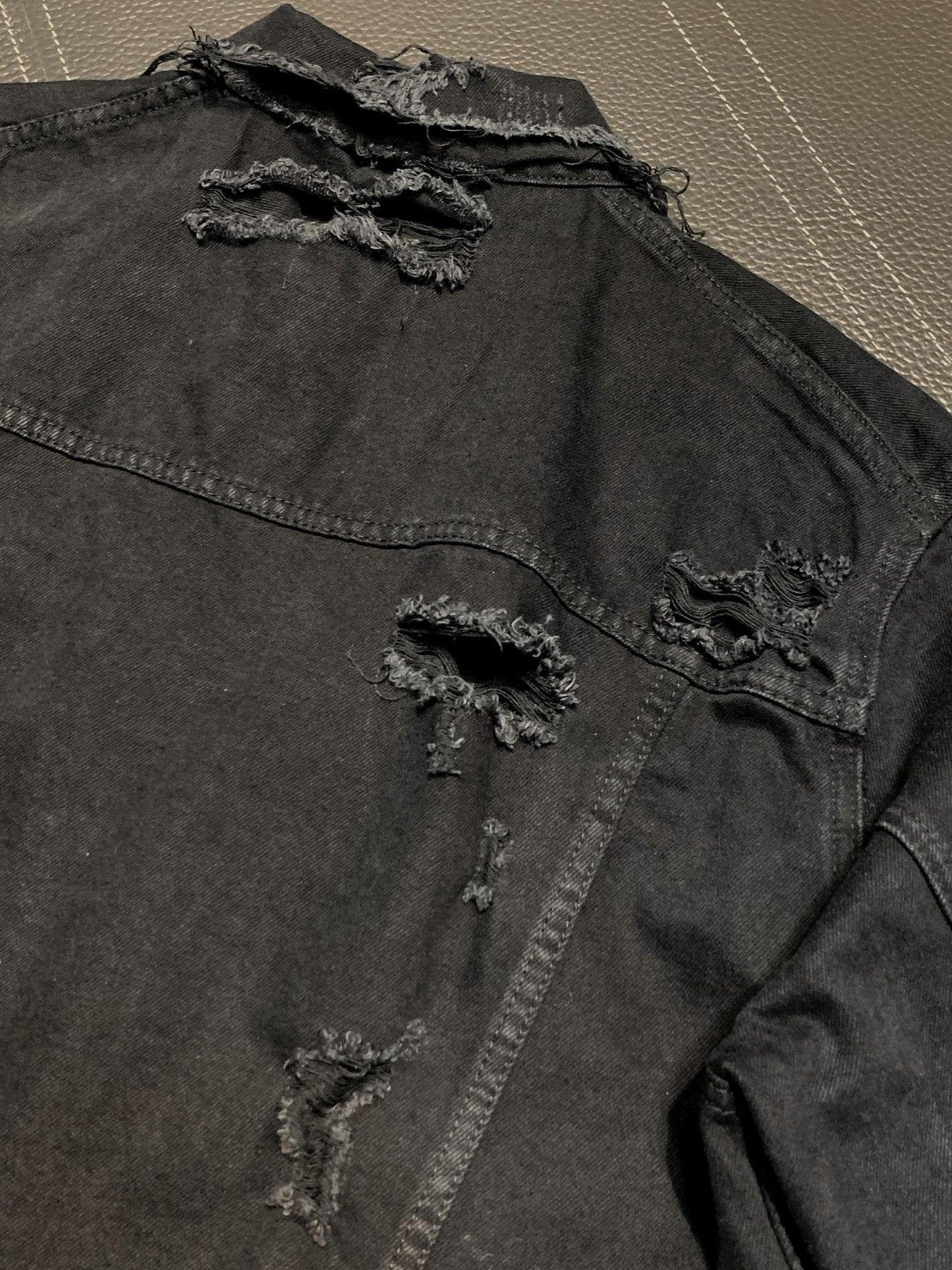 「#1925」Balenciaga  ripped denim jacket