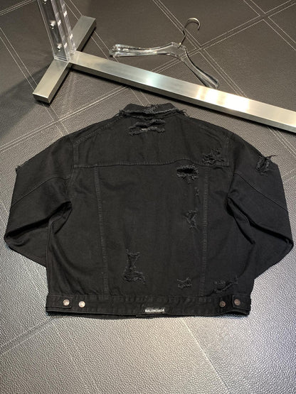 「#1925」Balenciaga  ripped denim jacket