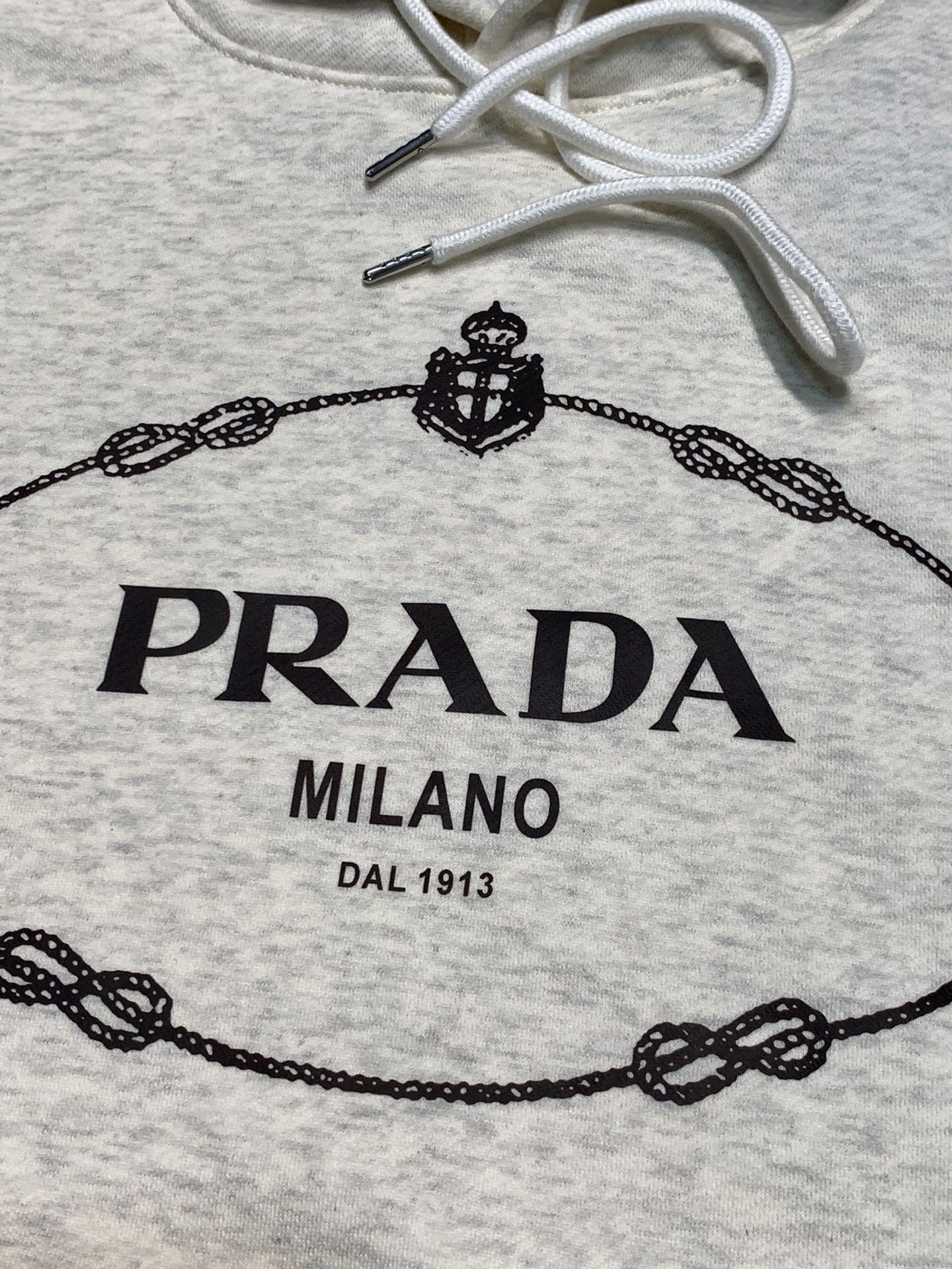 「#1944」Prada fleece hooded sweatshirt