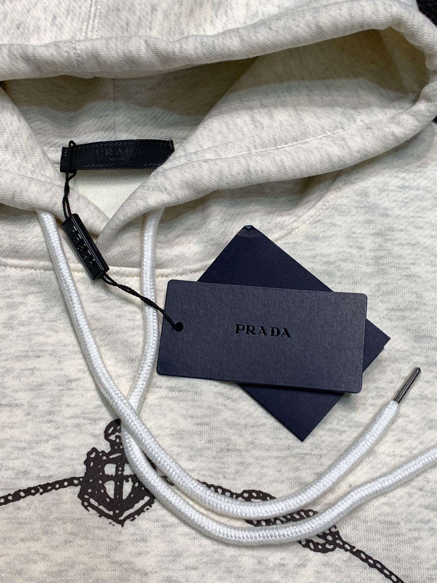 「#1944」Prada fleece hooded sweatshirt