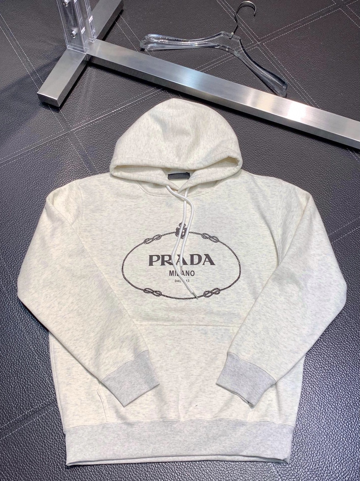 「#1944」Prada fleece hooded sweatshirt