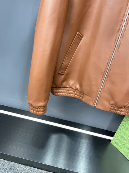 「#1950」Prada Paris catwalk style leather jacket