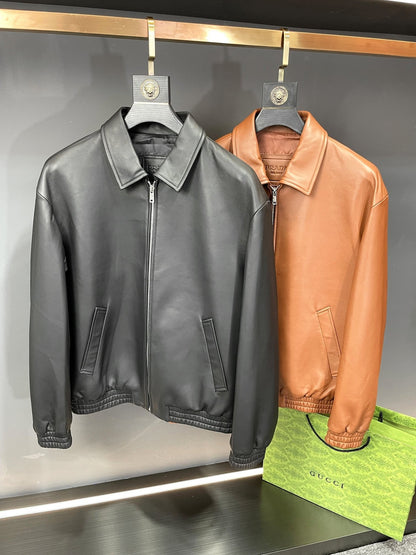 「#1950」Prada Paris catwalk style leather jacket