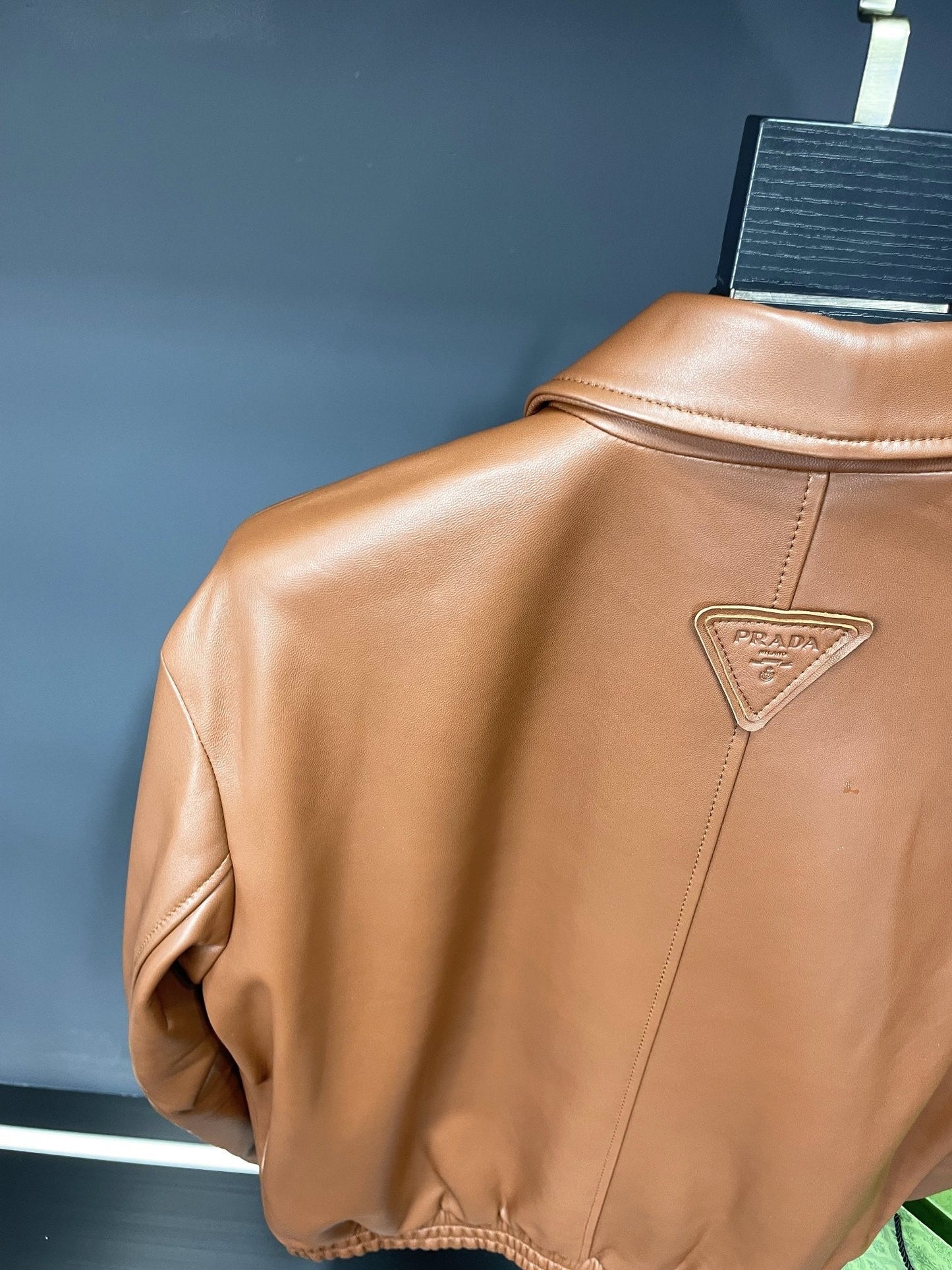 「#1950」Prada Paris catwalk style leather jacket