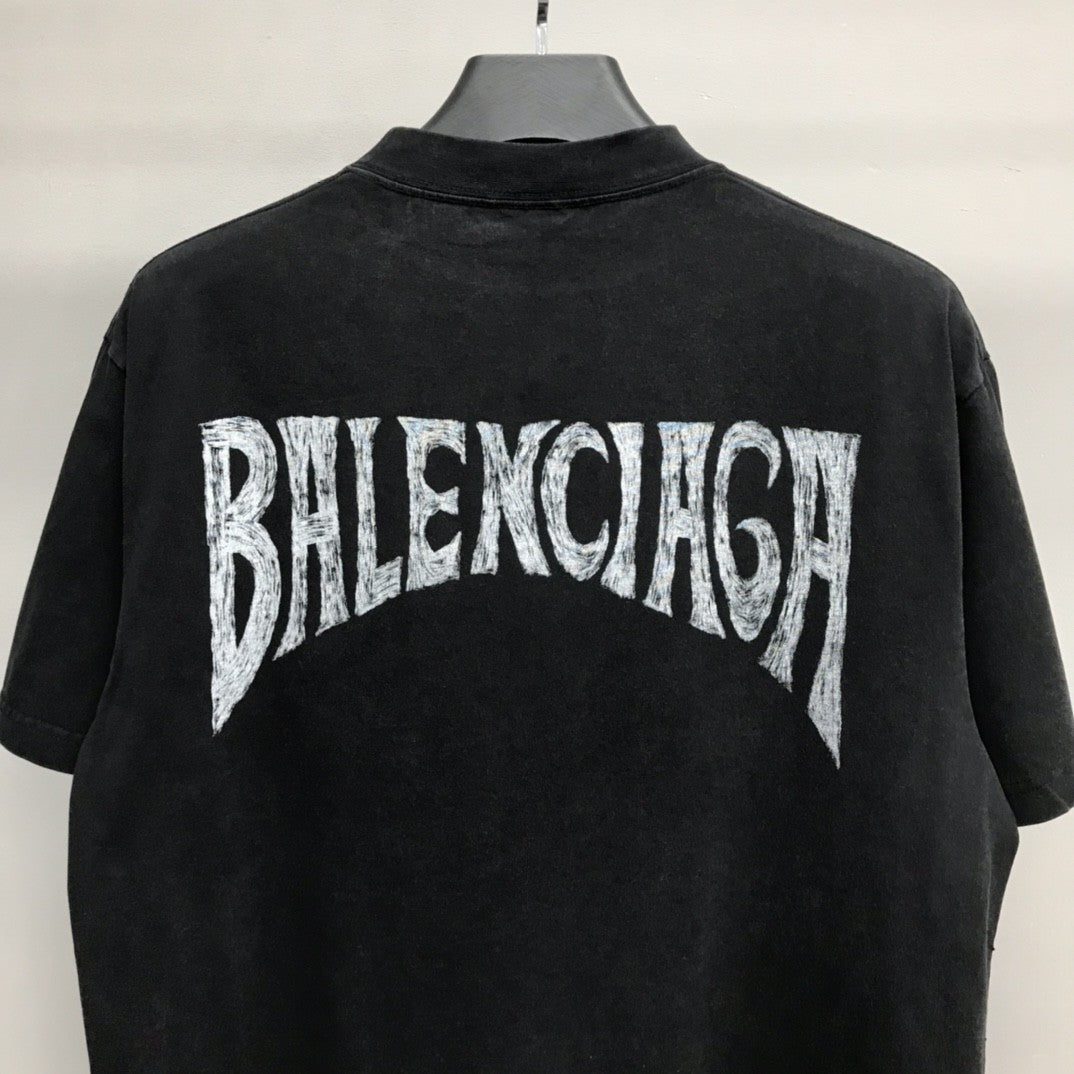 「#2131」Balenciaga graffiti T-shirt