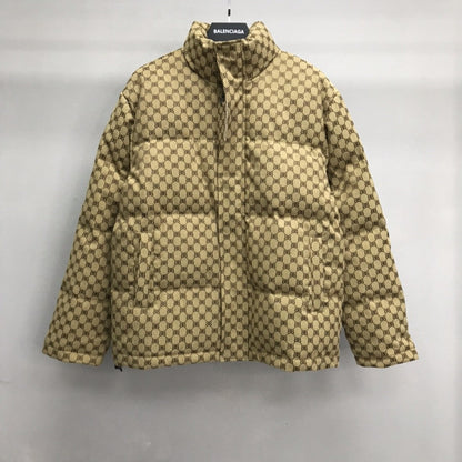 「#2138」Balenciaga all-over printed double B down jacket
