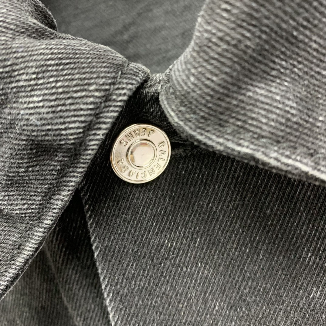 「#2150」Balenciaga offset printed denim jacket