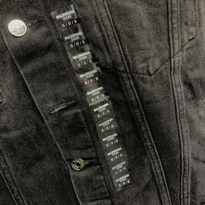 「#2150」Balenciaga offset printed denim jacket