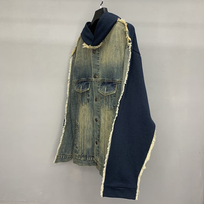 「#2152」Balenciaga patchwork denim jacket