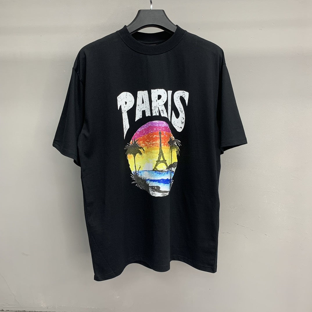 「#2154」Balenciaga beach hand-painted T-shirt