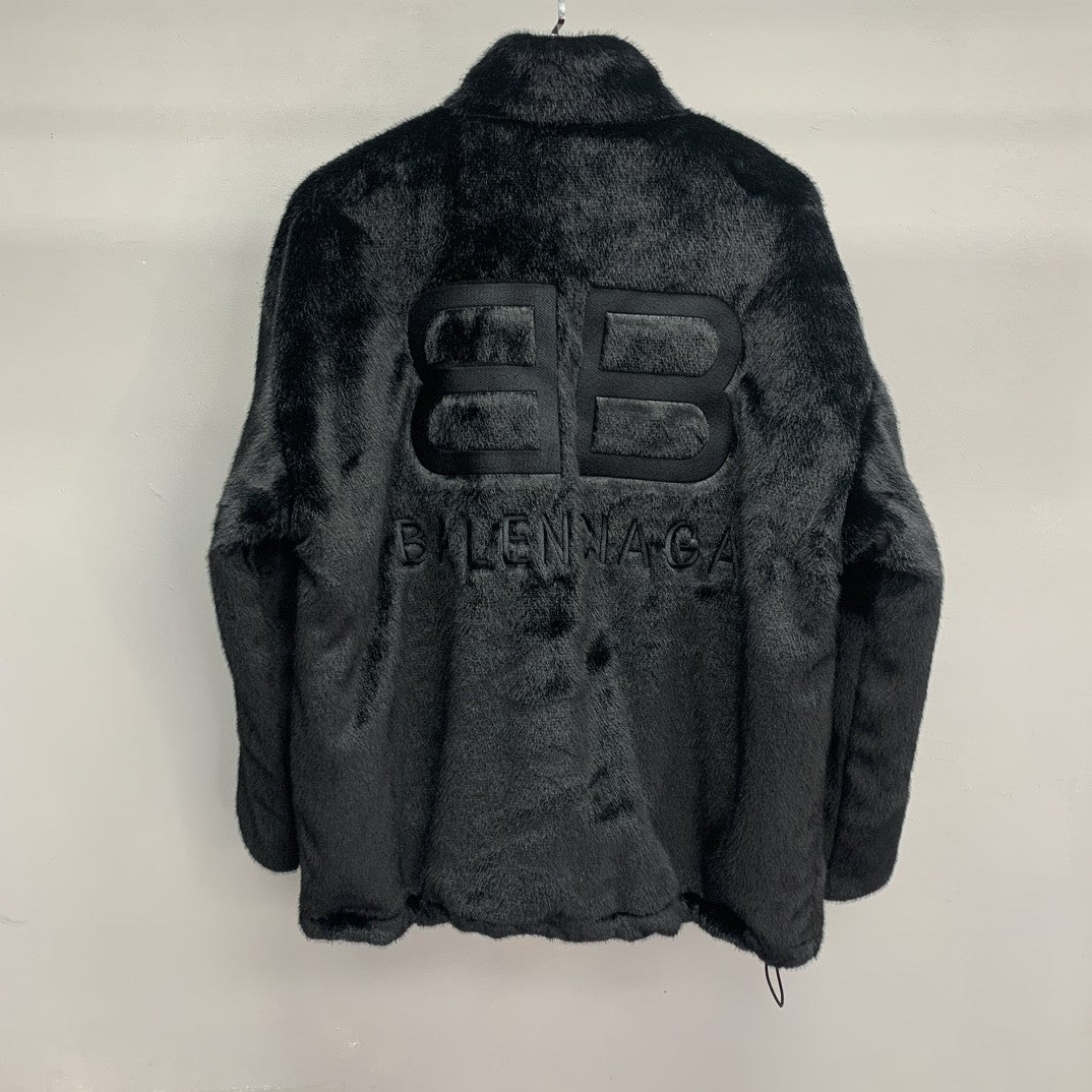 「#2158」Balenciaga embroidered fur jacket