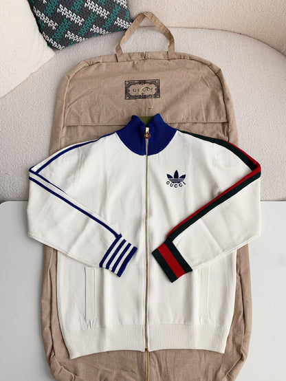 「#2191」Gucci x Adidas Men's knitted sweater jacket