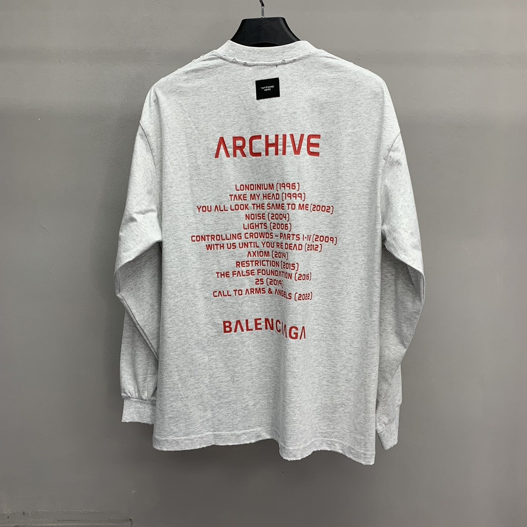 「#2206」Balenciaga V long sleeve T-shirt