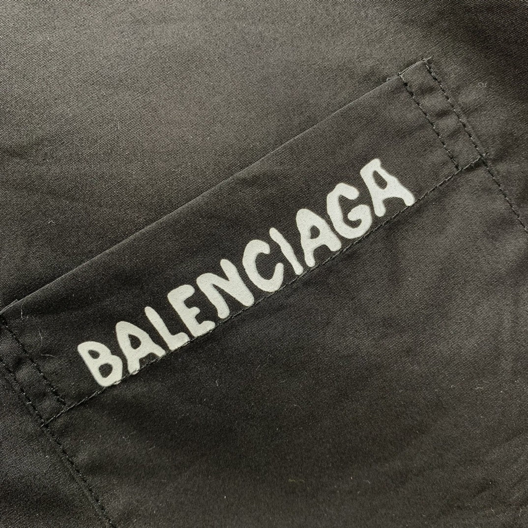 「#2214」Balenciaga blurred lettering long sleeve shirt