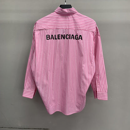 「#2216」Balenciaga striped long-sleeved shirt
