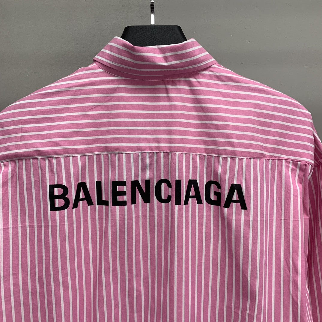 「#2216」Balenciaga striped long-sleeved shirt