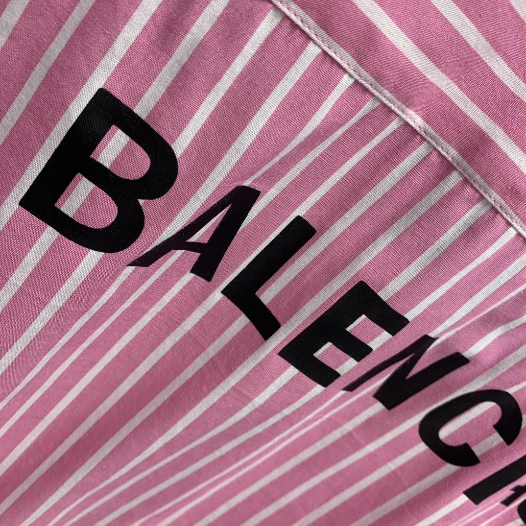 「#2216」Balenciaga striped long-sleeved shirt