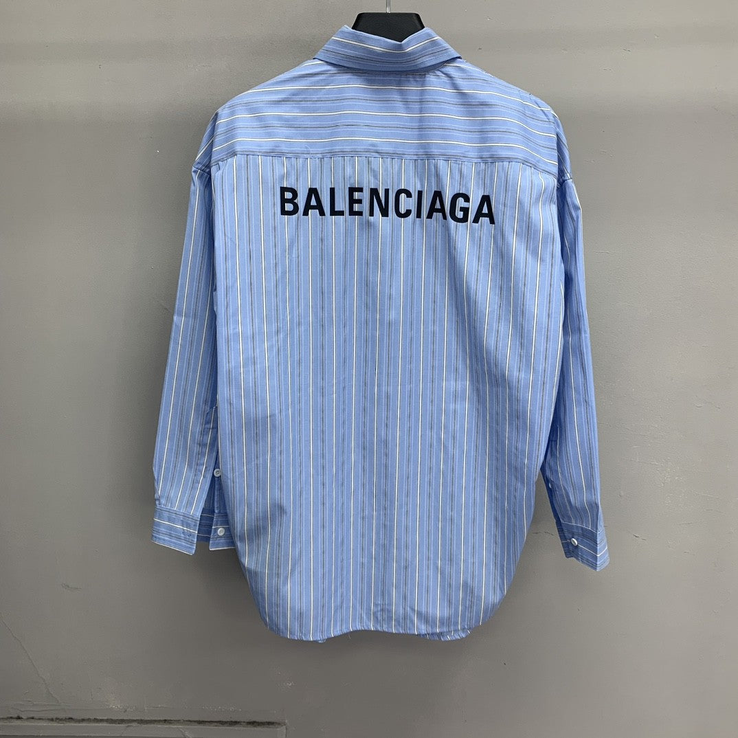 「#2217」Balenciaga striped long-sleeved shirt