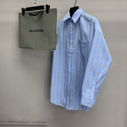 「#2217」Balenciaga striped long-sleeved shirt