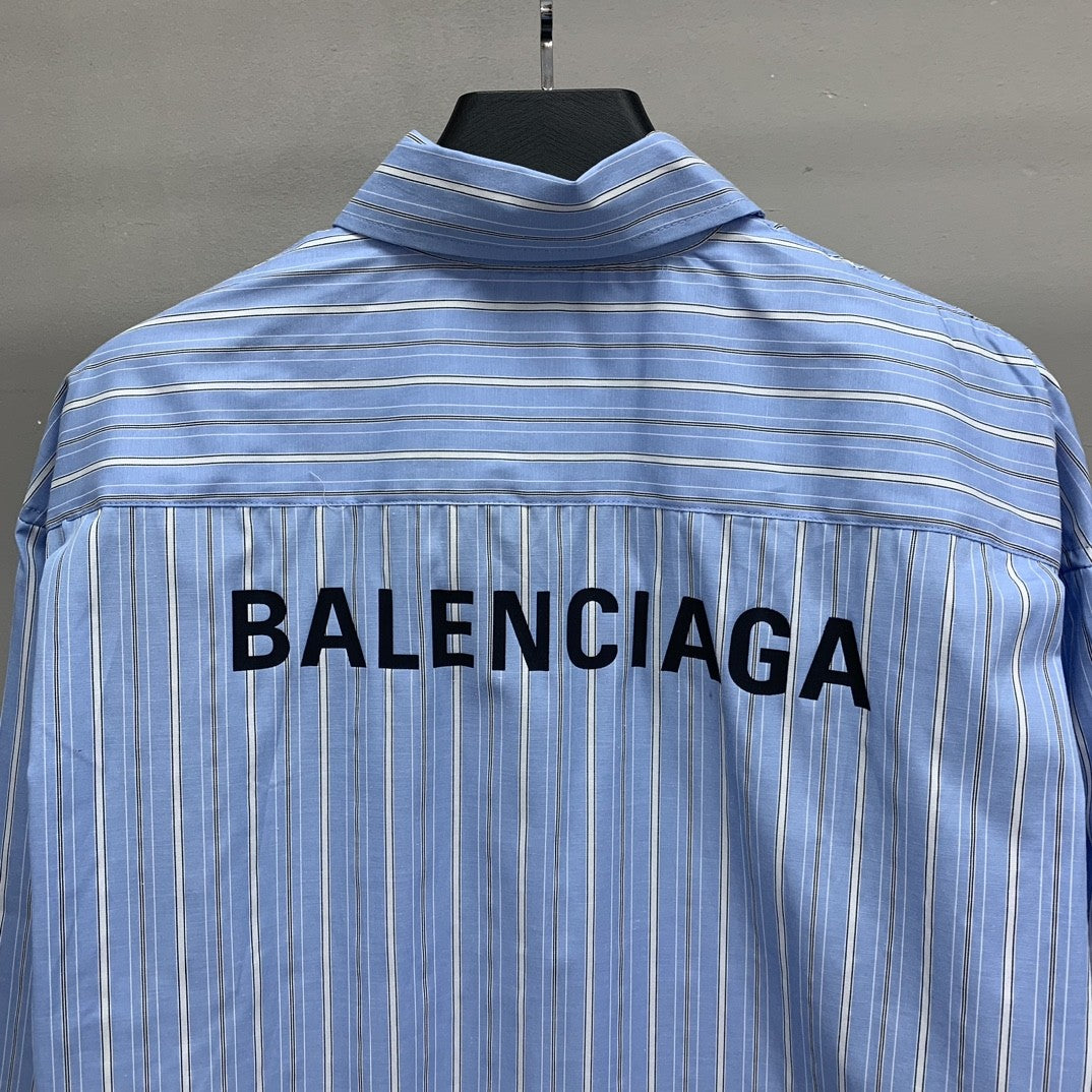 「#2217」Balenciaga striped long-sleeved shirt