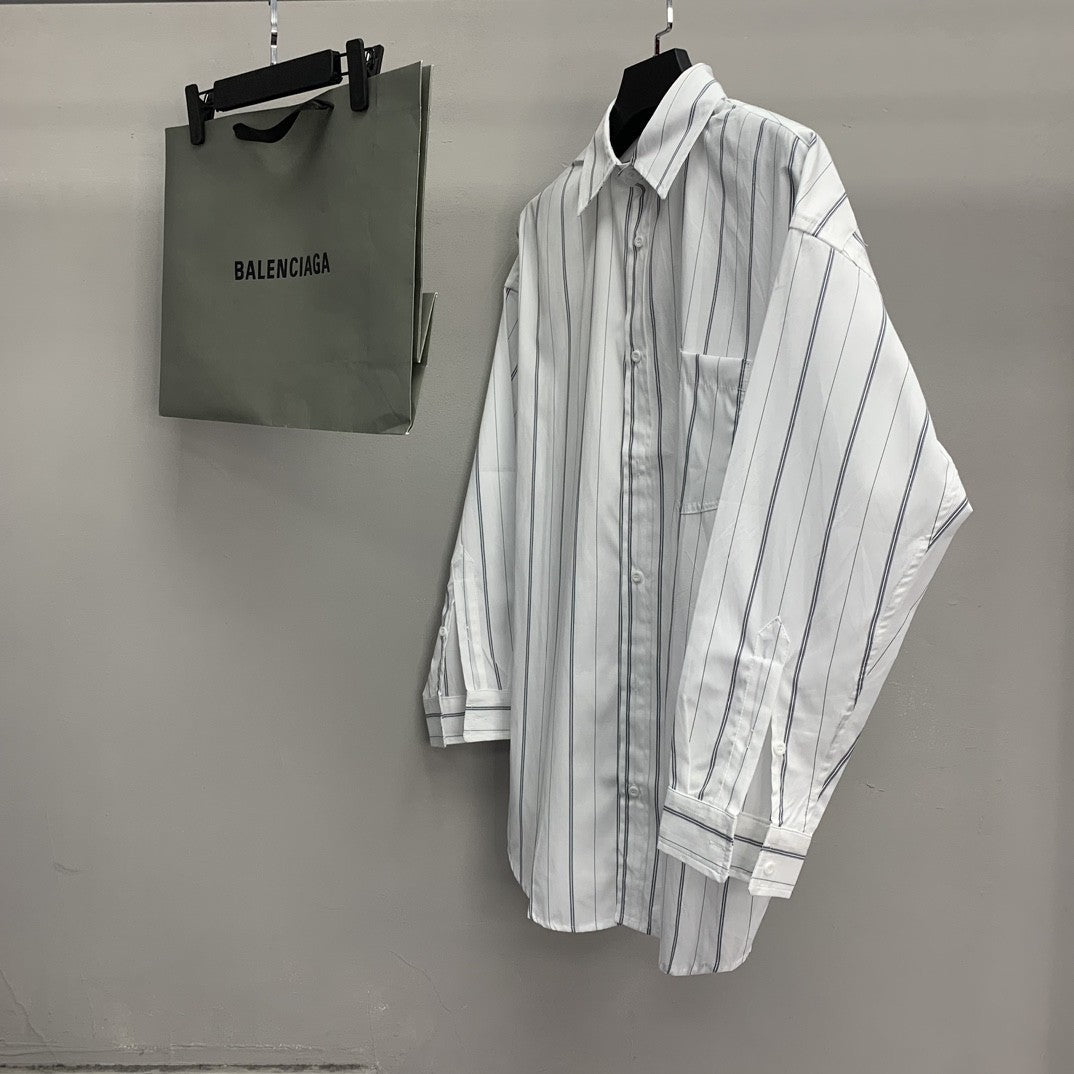 「#2218」Balenciaga striped long-sleeved shirt