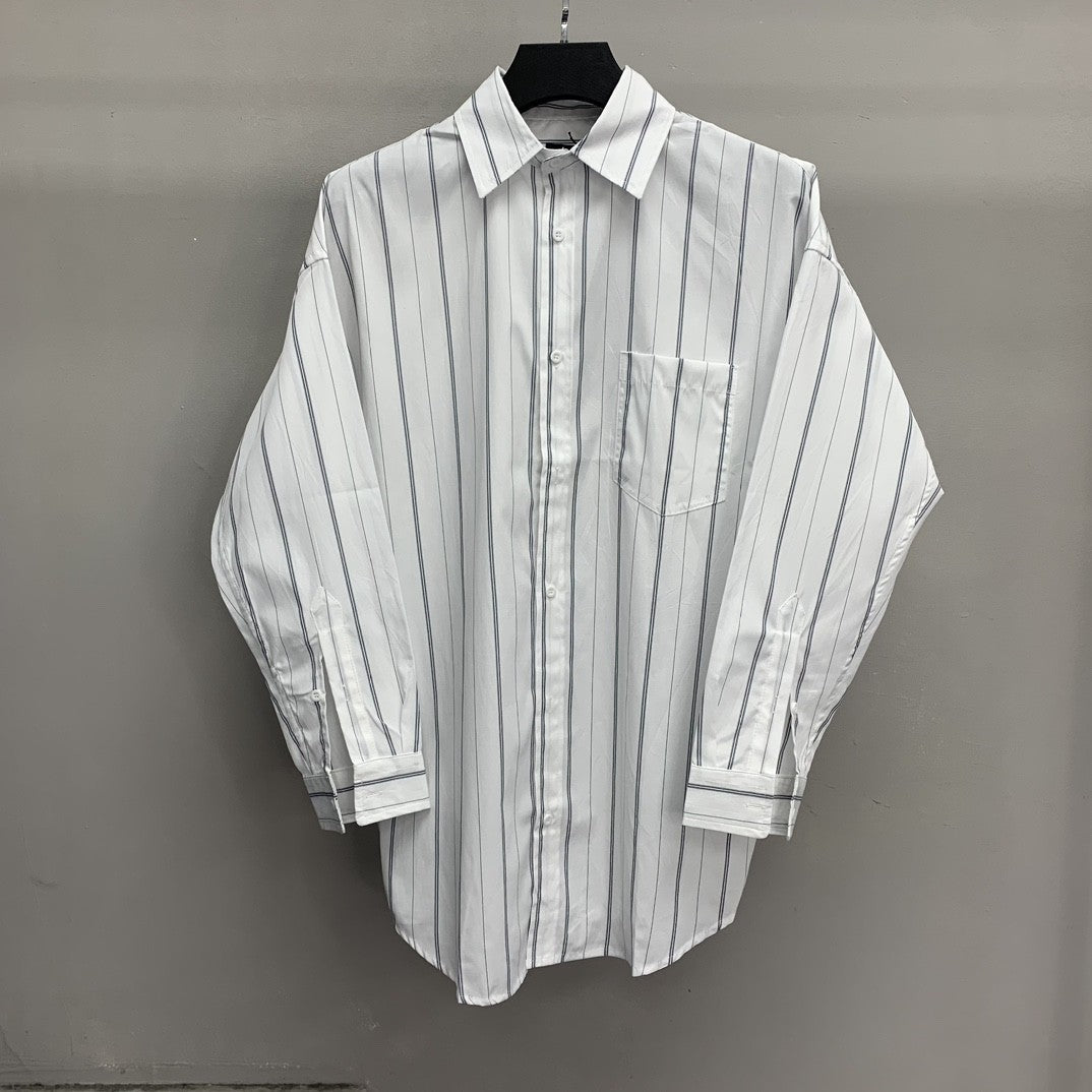 「#2218」Balenciaga striped long-sleeved shirt