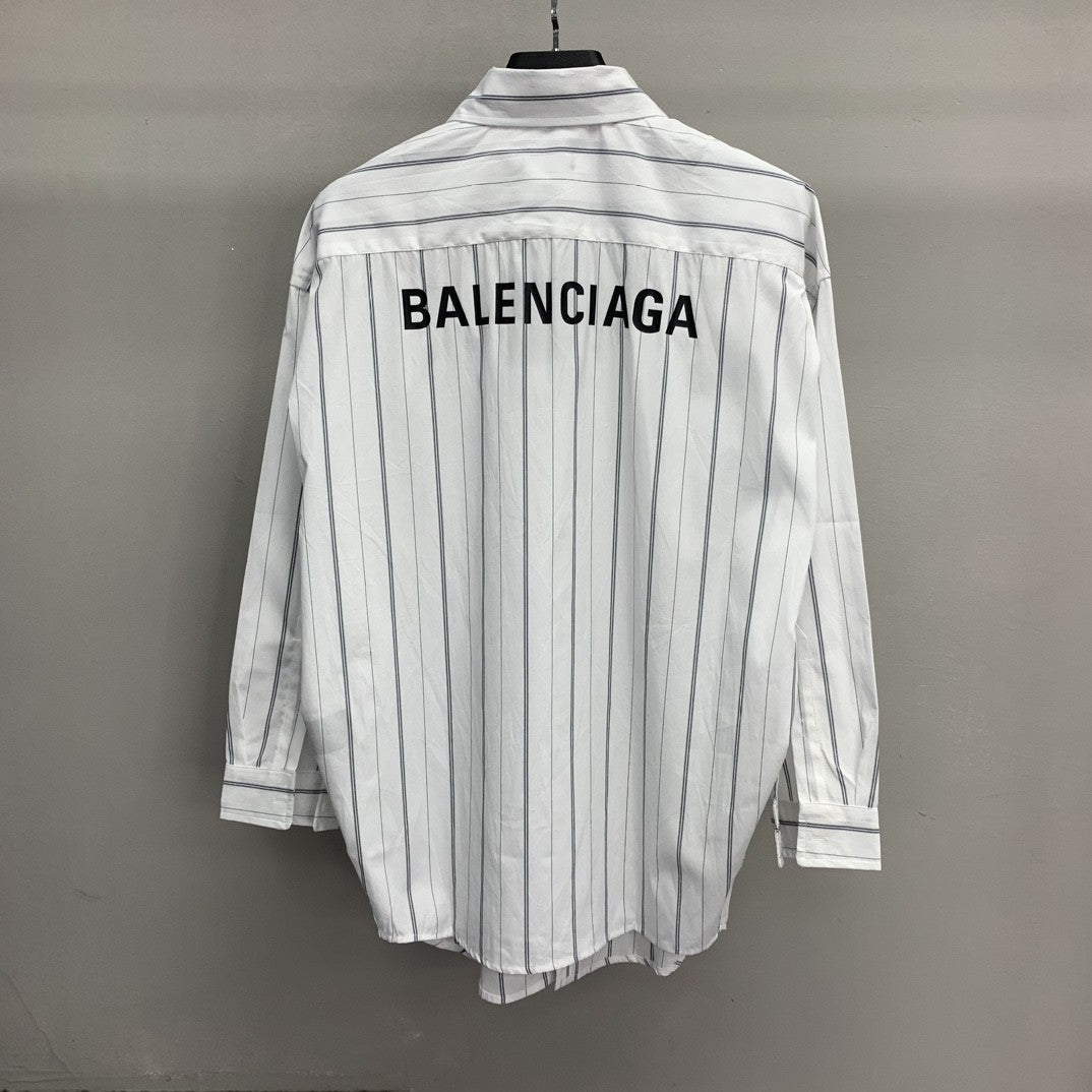 「#2218」Balenciaga striped long-sleeved shirt