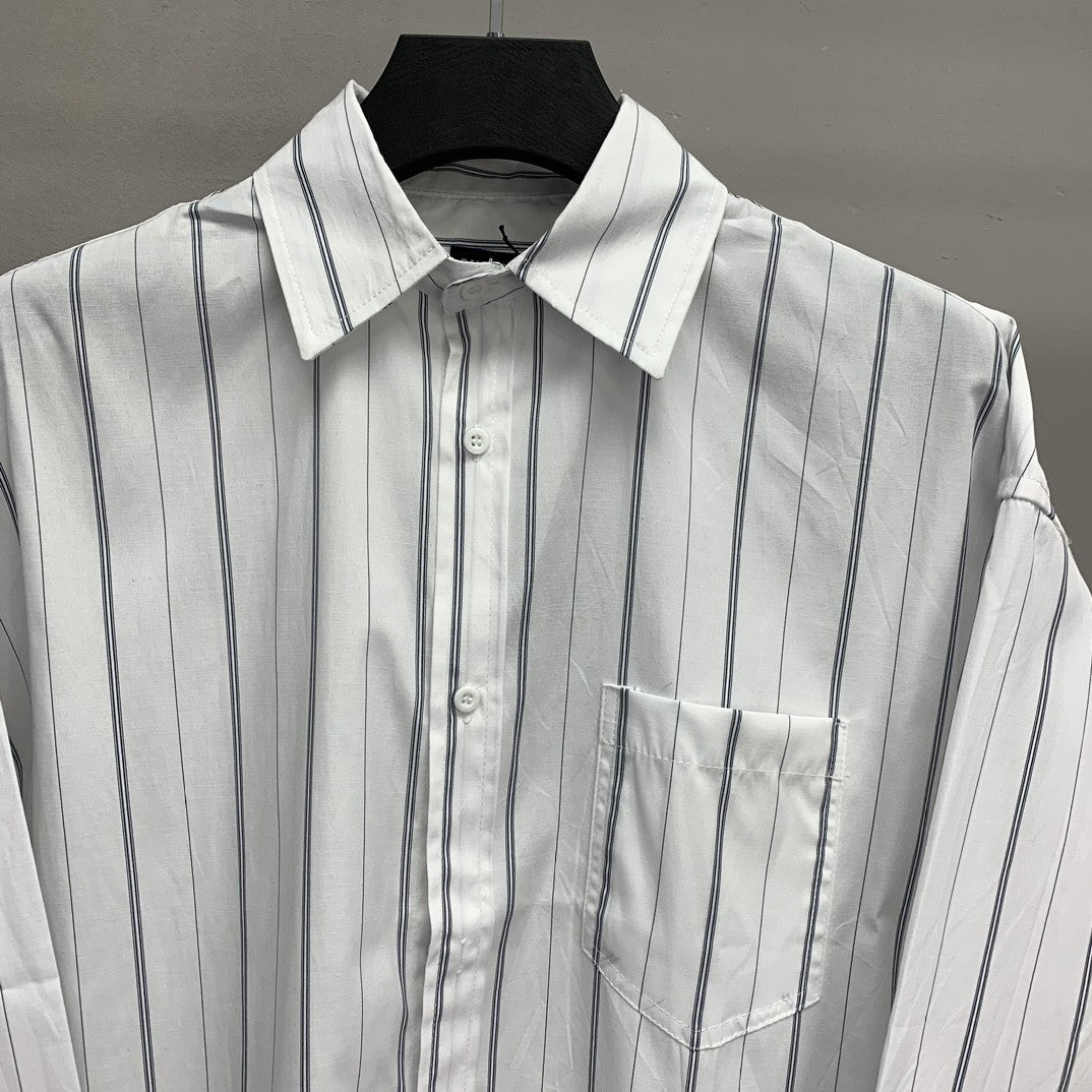 「#2218」Balenciaga striped long-sleeved shirt