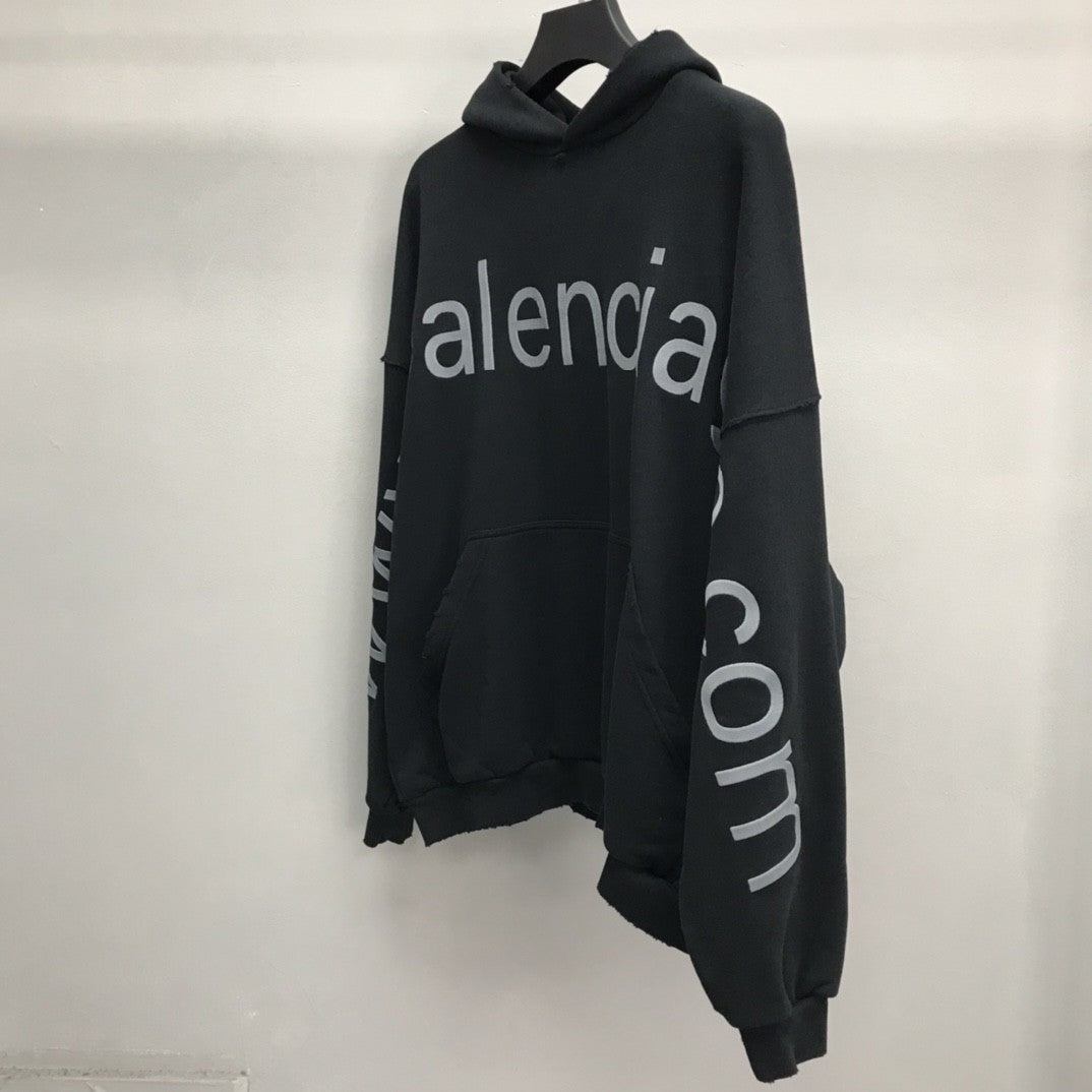 「#2225」Balenciaga lettered hooded sweatshirt
