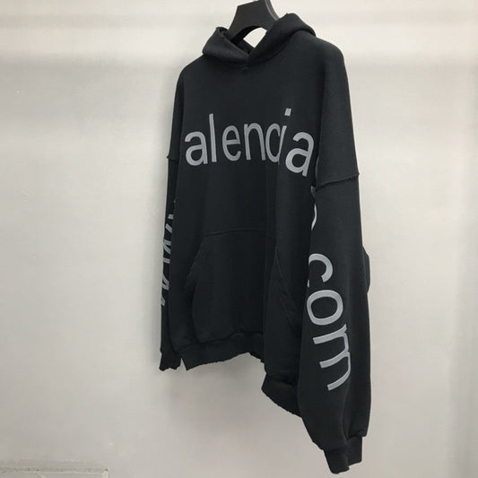 「#2225」Balenciaga lettered hooded sweatshirt