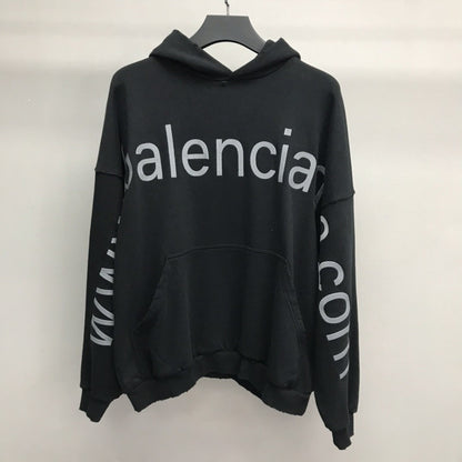 「#2225」Balenciaga lettered hooded sweatshirt