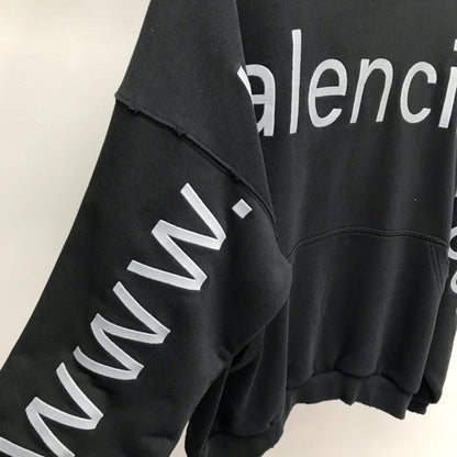 「#2225」Balenciaga lettered hooded sweatshirt