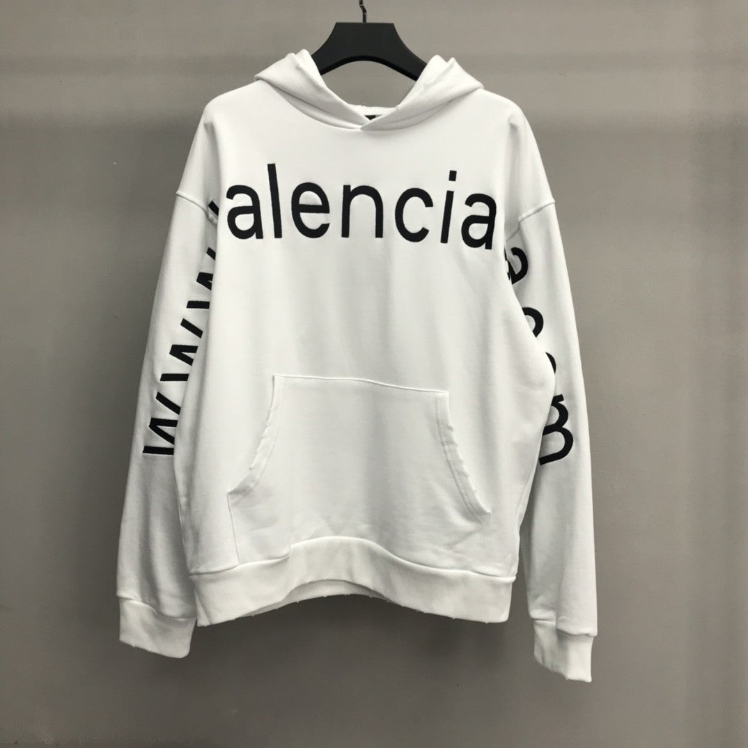 「#2226」Balenciaga lettered hooded sweatshirt