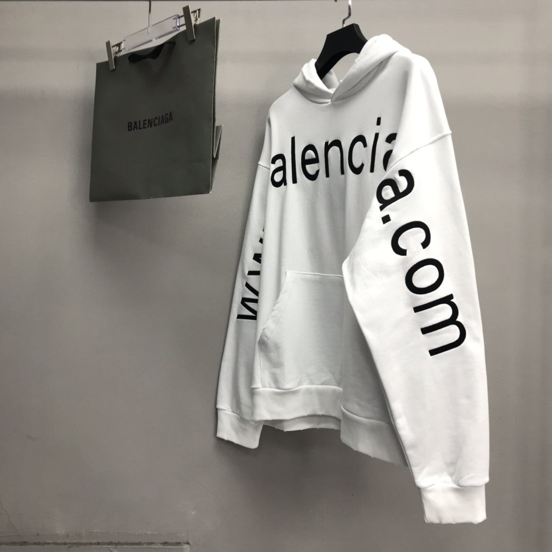 「#2226」Balenciaga lettered hooded sweatshirt