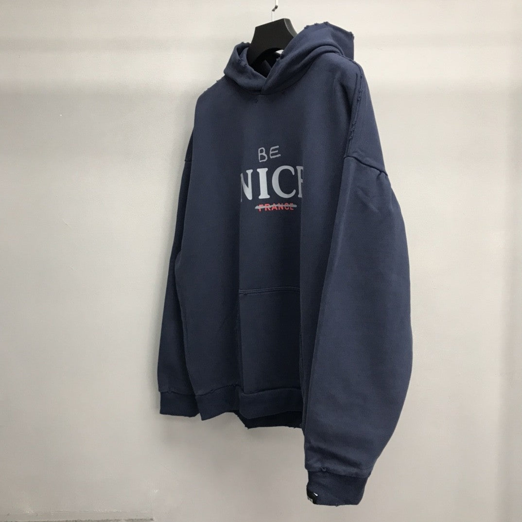 「#2227」Balenciaga BE NICE hooded sweatshirt