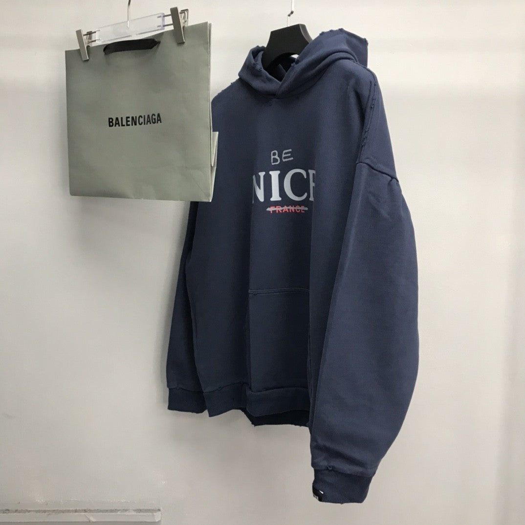 「#2227」Balenciaga BE NICE hooded sweatshirt