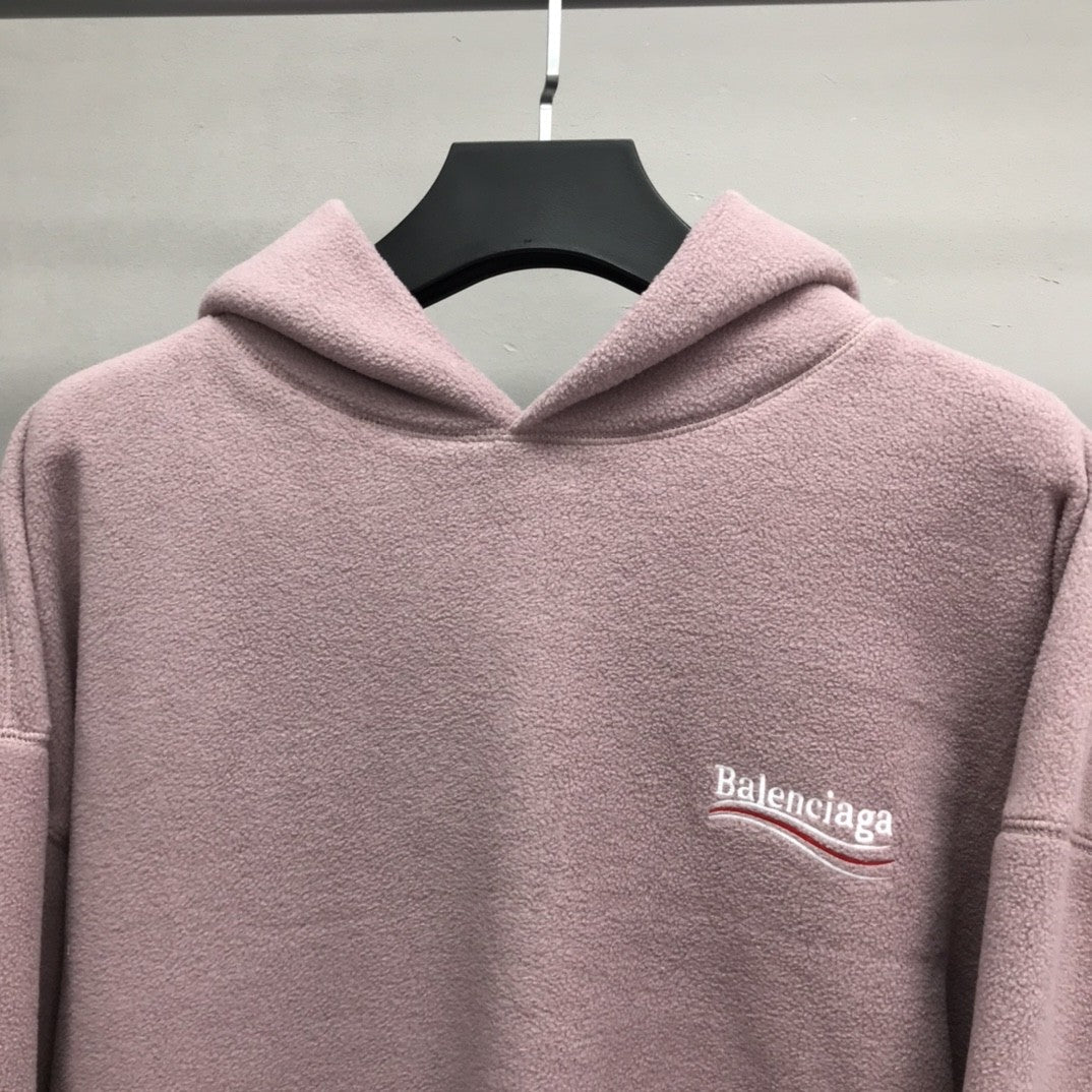 「#2230」Balenciaga Polar Fleece Coke Hooded Sweatshirt
