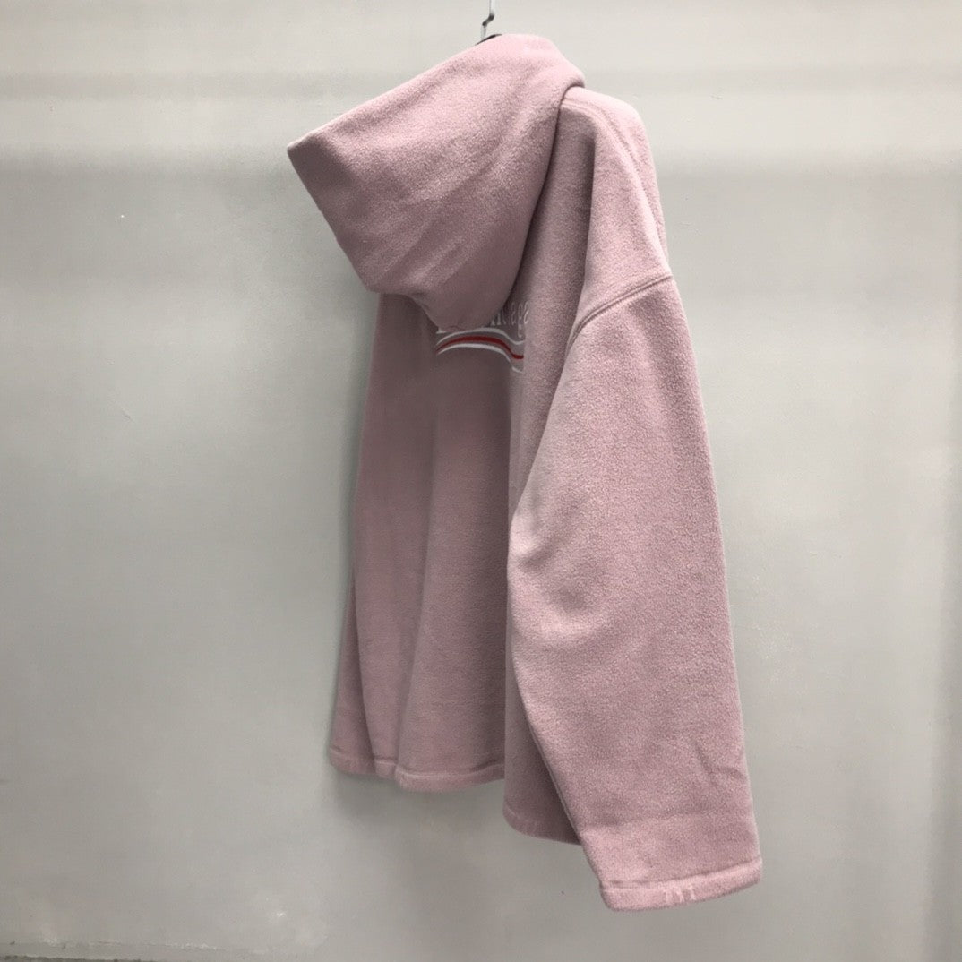 「#2230」Balenciaga Polar Fleece Coke Hooded Sweatshirt