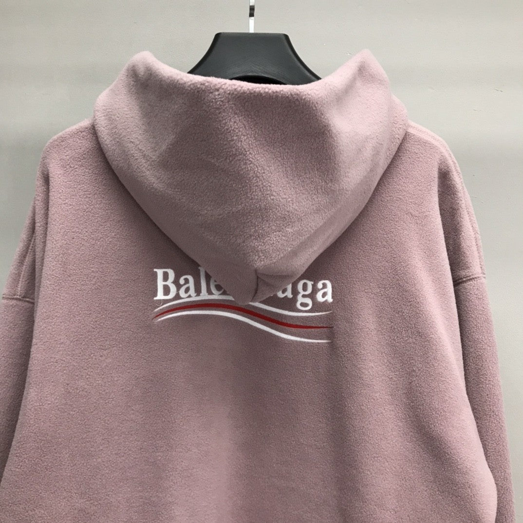 「#2230」Balenciaga Polar Fleece Coke Hooded Sweatshirt
