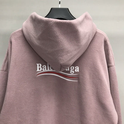「#2230」Balenciaga Polar Fleece Coke Hooded Sweatshirt