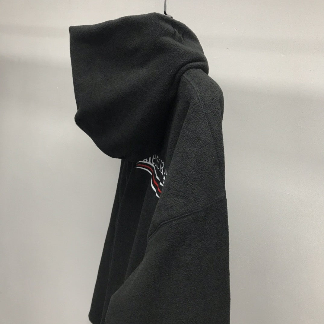 「#2231」Balenciaga Polar Fleece Coke Hooded Sweatshirt