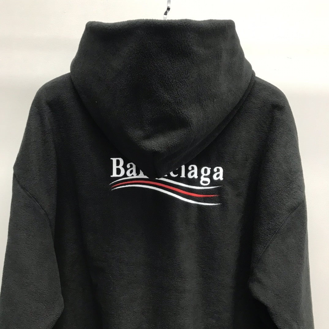 「#2231」Balenciaga Polar Fleece Coke Hooded Sweatshirt