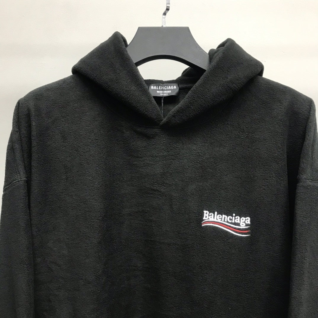 「#2231」Balenciaga Polar Fleece Coke Hooded Sweatshirt