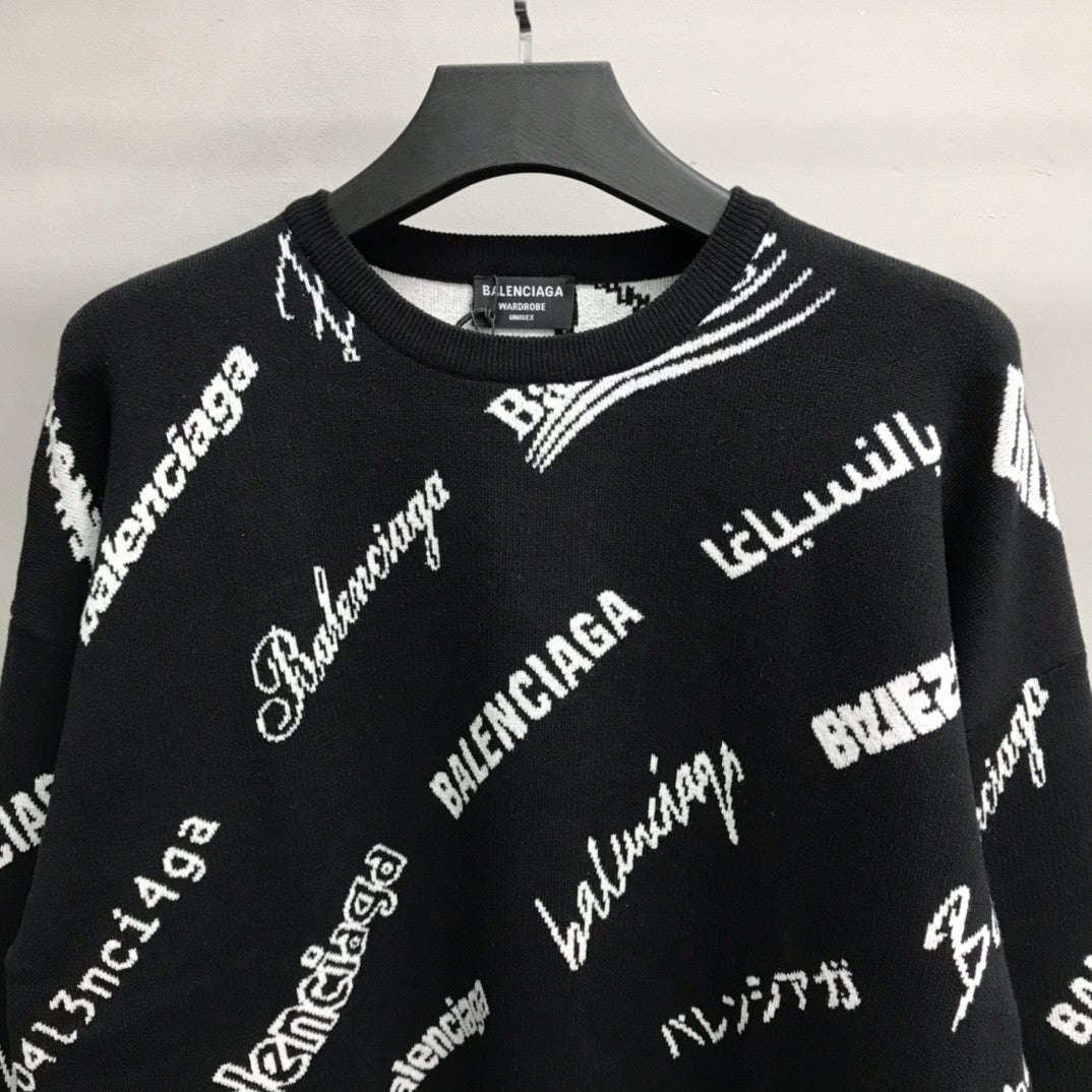 「#2236」Balenciaga letter sweater
