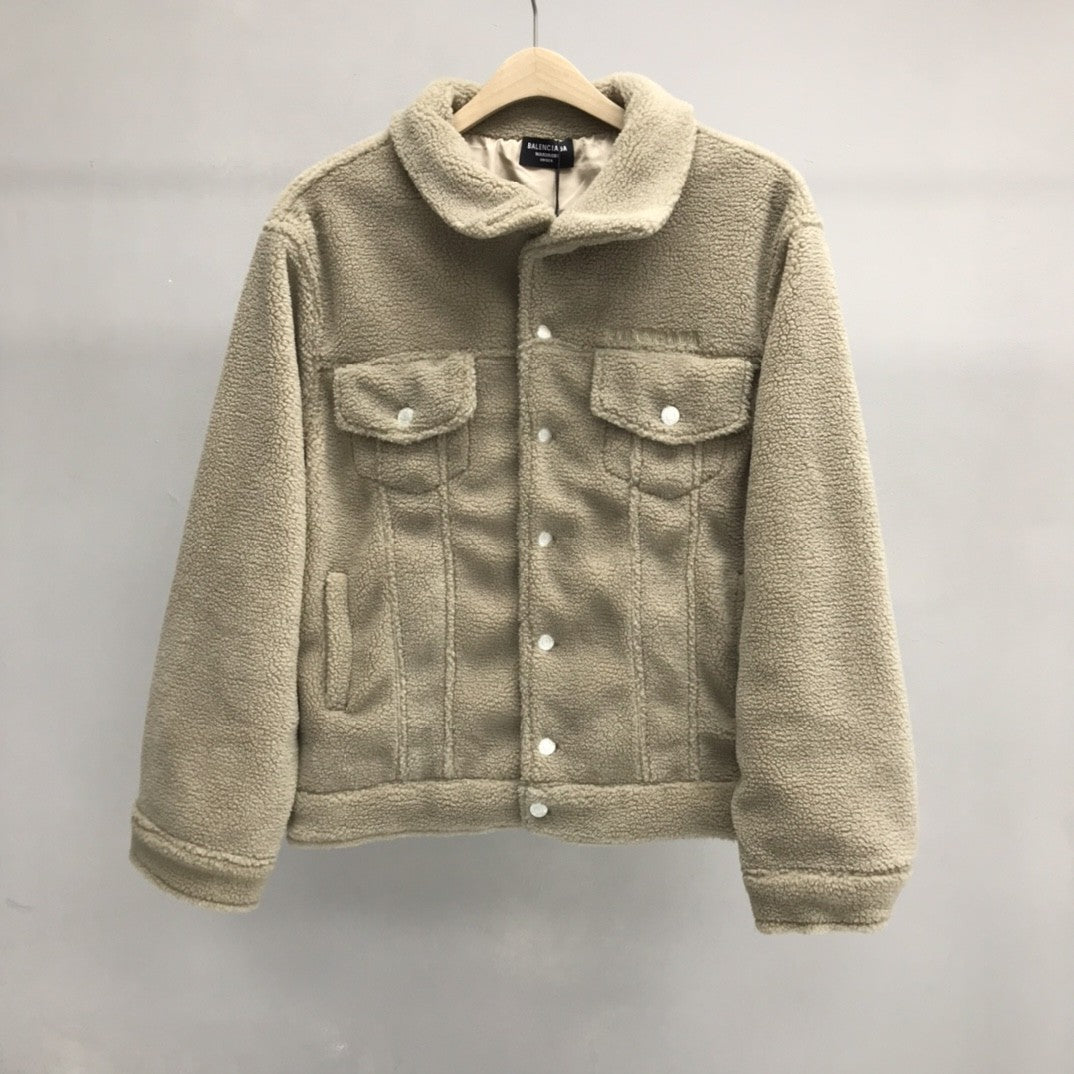 「#2240」Balenciaga lettered lambswool jacket