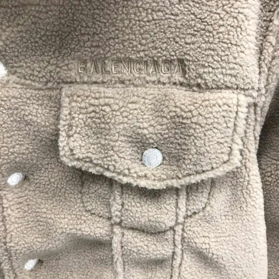 「#2240」Balenciaga lettered lambswool jacket