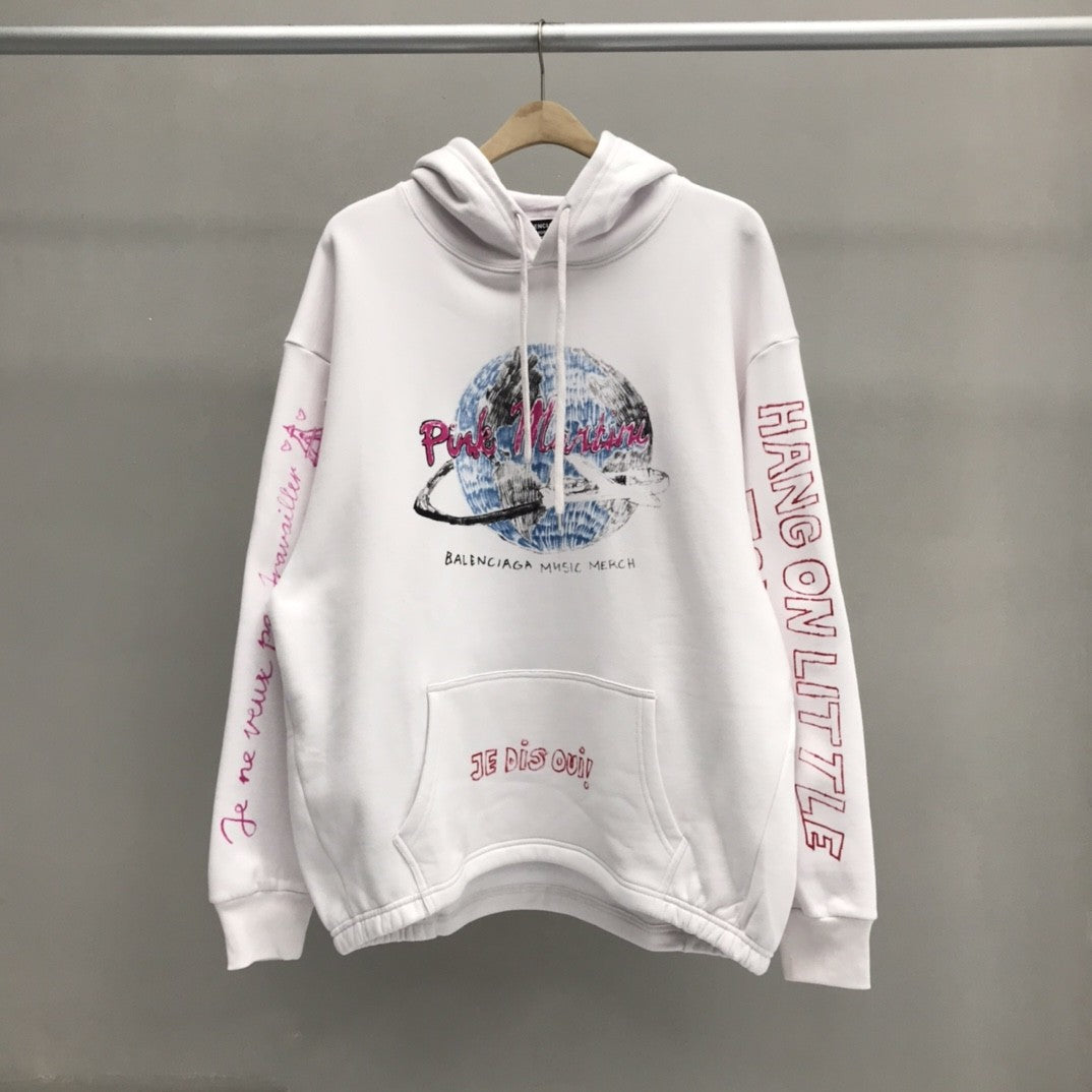 「#2248」Balenciaga printed hooded sweatshirt
