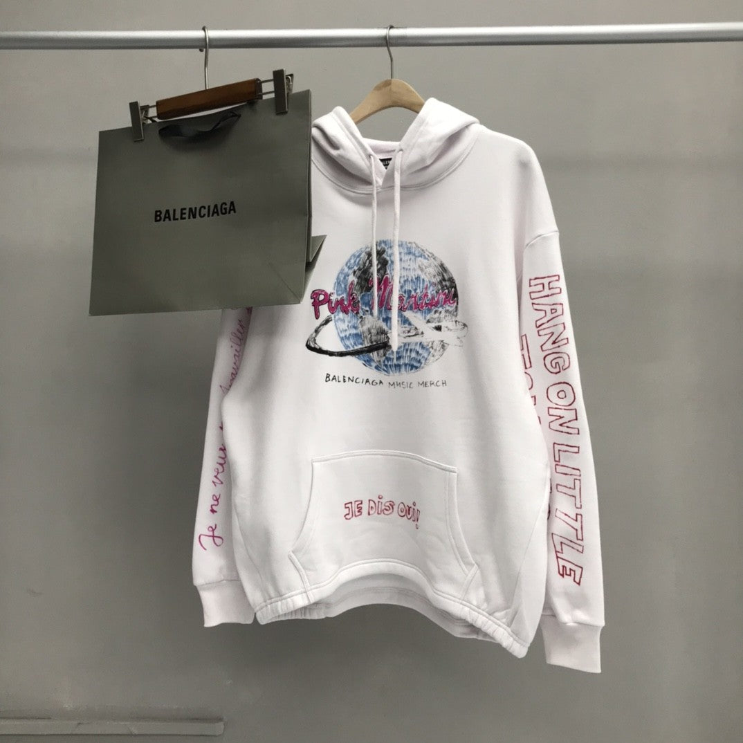 「#2248」Balenciaga printed hooded sweatshirt