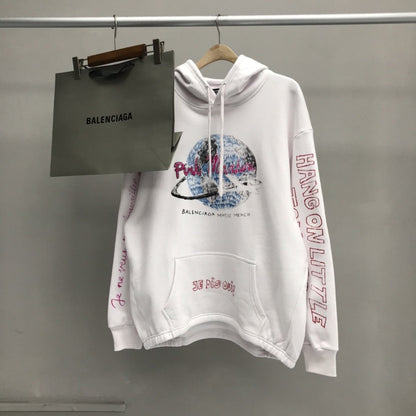 「#2248」Balenciaga printed hooded sweatshirt