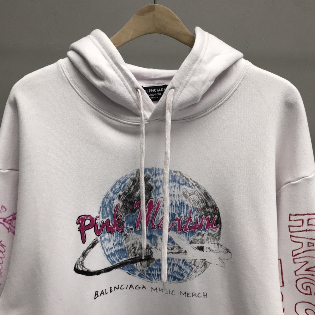 「#2248」Balenciaga printed hooded sweatshirt